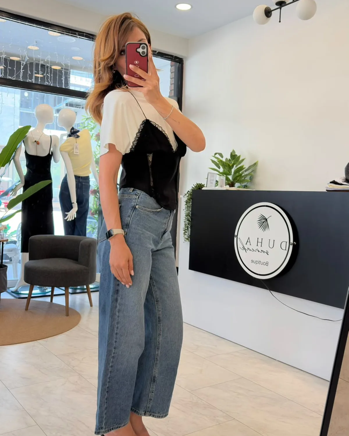Açık Mavi Yüksek Bel Wide Leg Jean Pantolon
