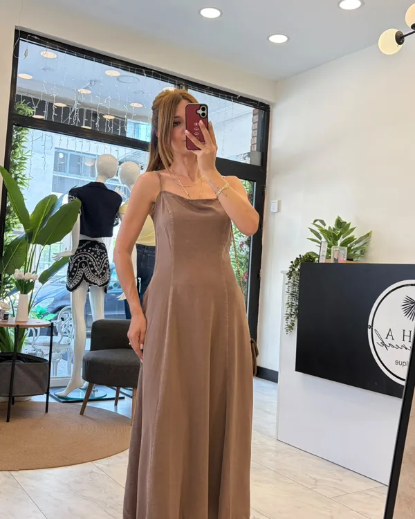 Tencel Elbise Vizon