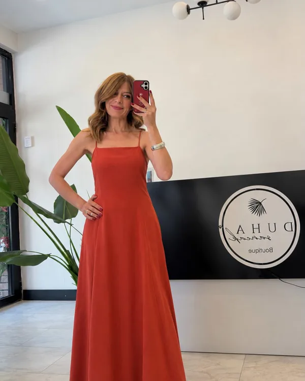 Tencel Elbise Kiremit