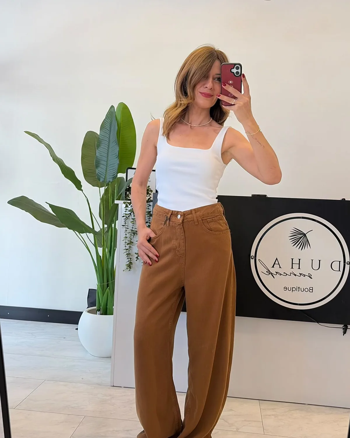 %100 Cotton Tencel Jean Kiremit Kahve (BİR BEDEN KÜÇÜK TERCİH EDİNİZ)