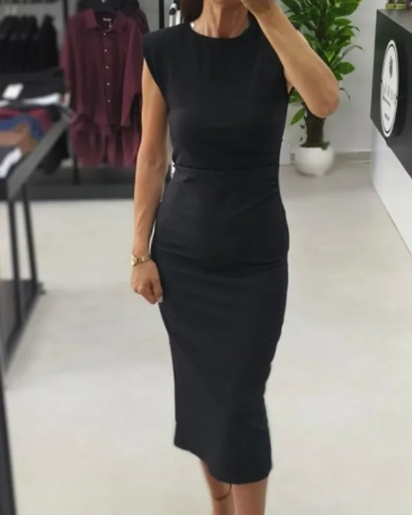 Bel Drape Detaylı elbise