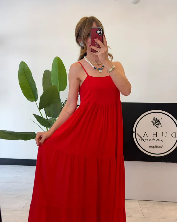 Maxi Elbise Kırmızı