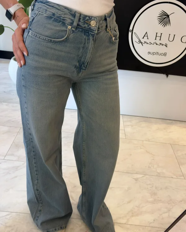 Dilvin %100 Pamuk Eskitme Wideleg  Jean