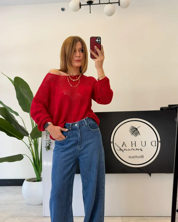 %100 Cotton Tencel Jean Orta Mavi