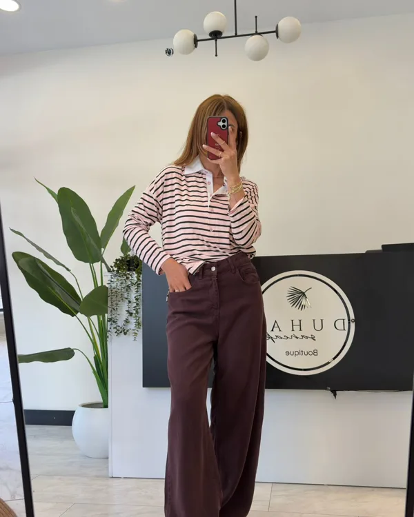 %100 Cotton Tencel Jean Mürdüm 