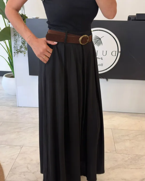 Tencel Etek Pantolon Siyah