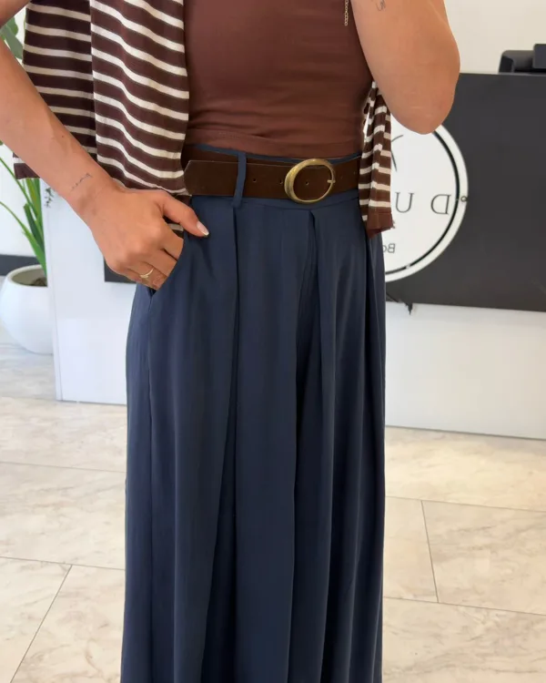 Tencel Etek Pantolon Lacivert