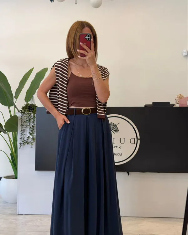 Tencel Etek Pantolon Lacivert