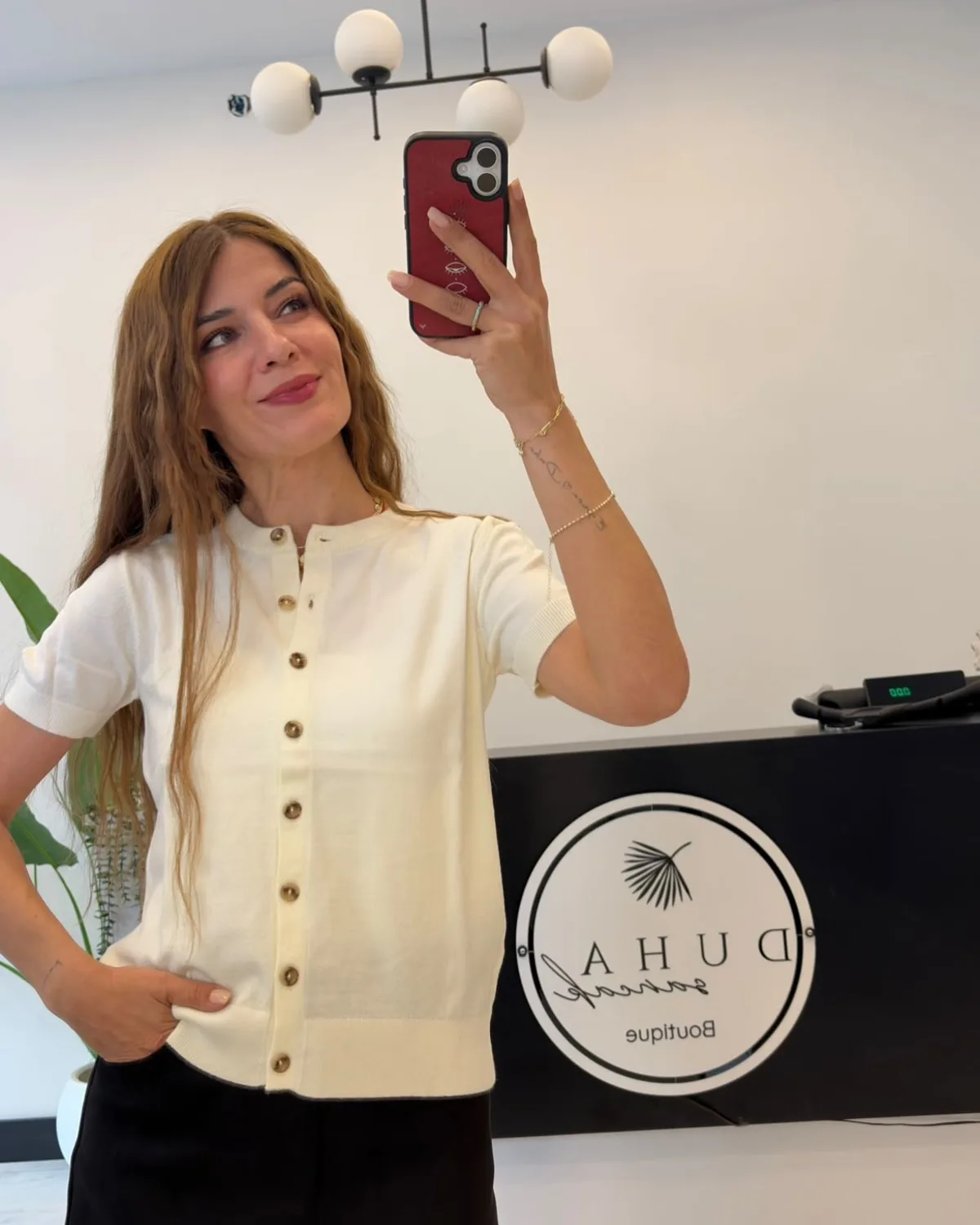 Kısa Kol Triko Standart Beden Ekru