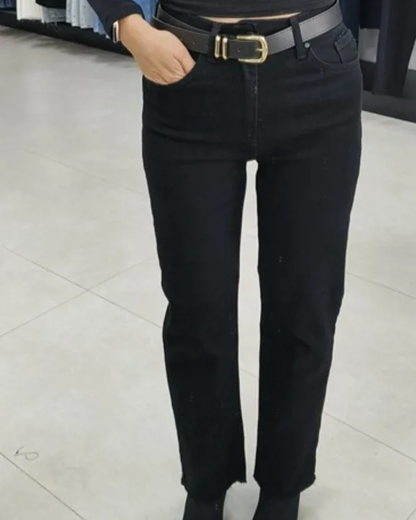 Kemerli Jean Siyah