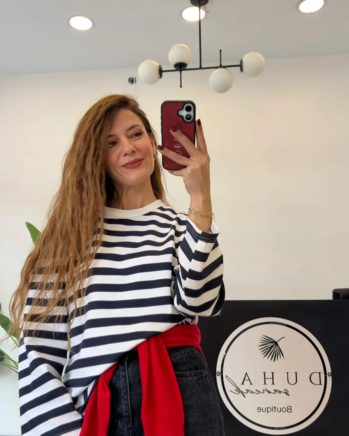 Lacivert Çizgili Sweatshirt