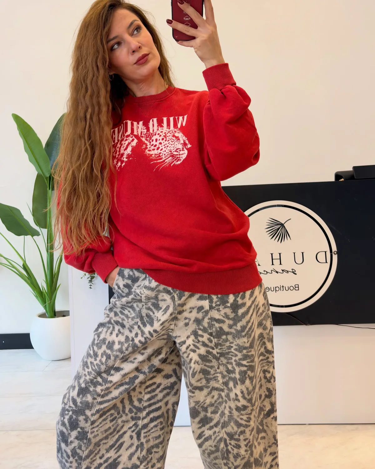 Kırmızı Kaplanlı Sweat