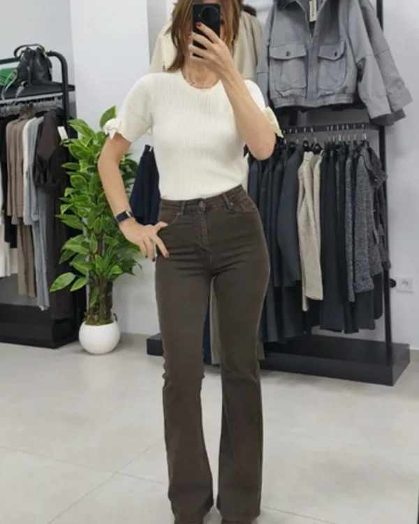 Eskitme Acı Kahve Jean